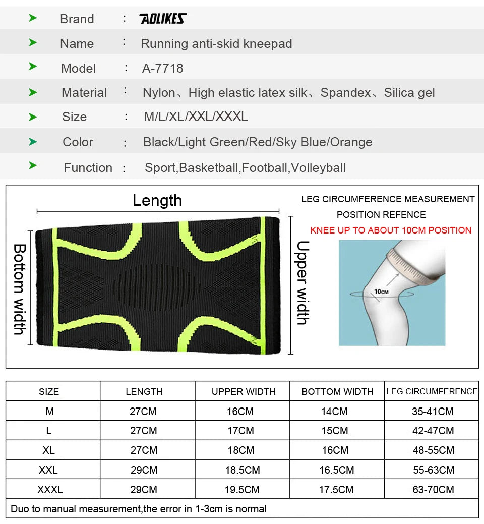1PCS Knee Support Elastic Nylon Brace