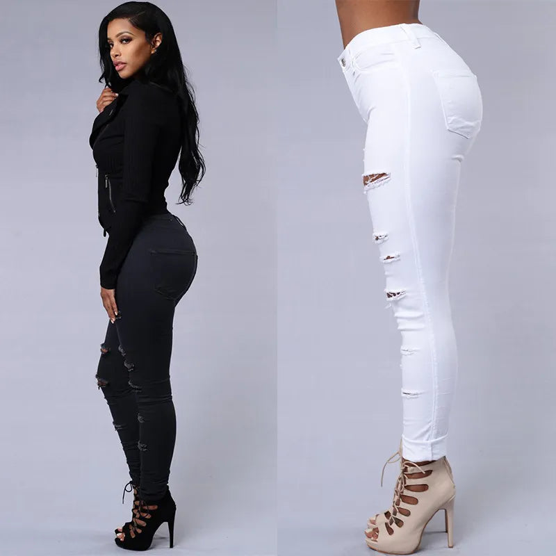 Women ripped jeans