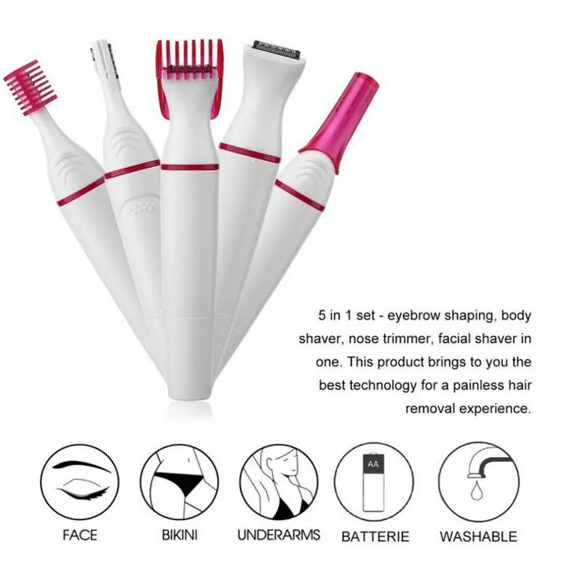 5 in 1 Set Women Electric Shaver