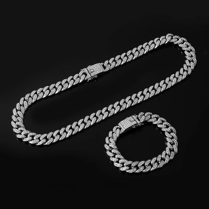 Men Jewelry Necklace+Watch+Bracelet