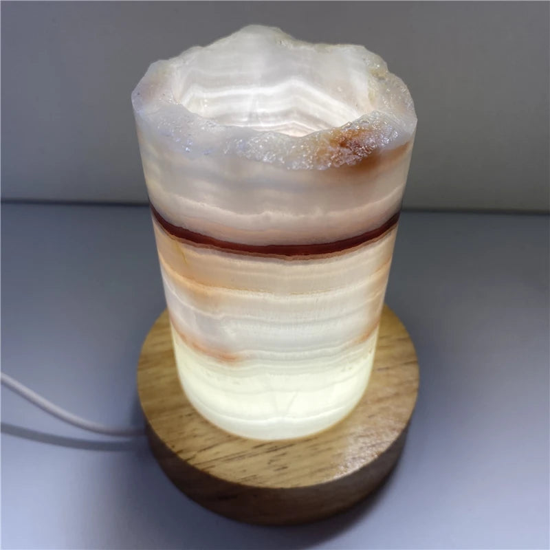 Natural Quartz jade Crystal Lamp