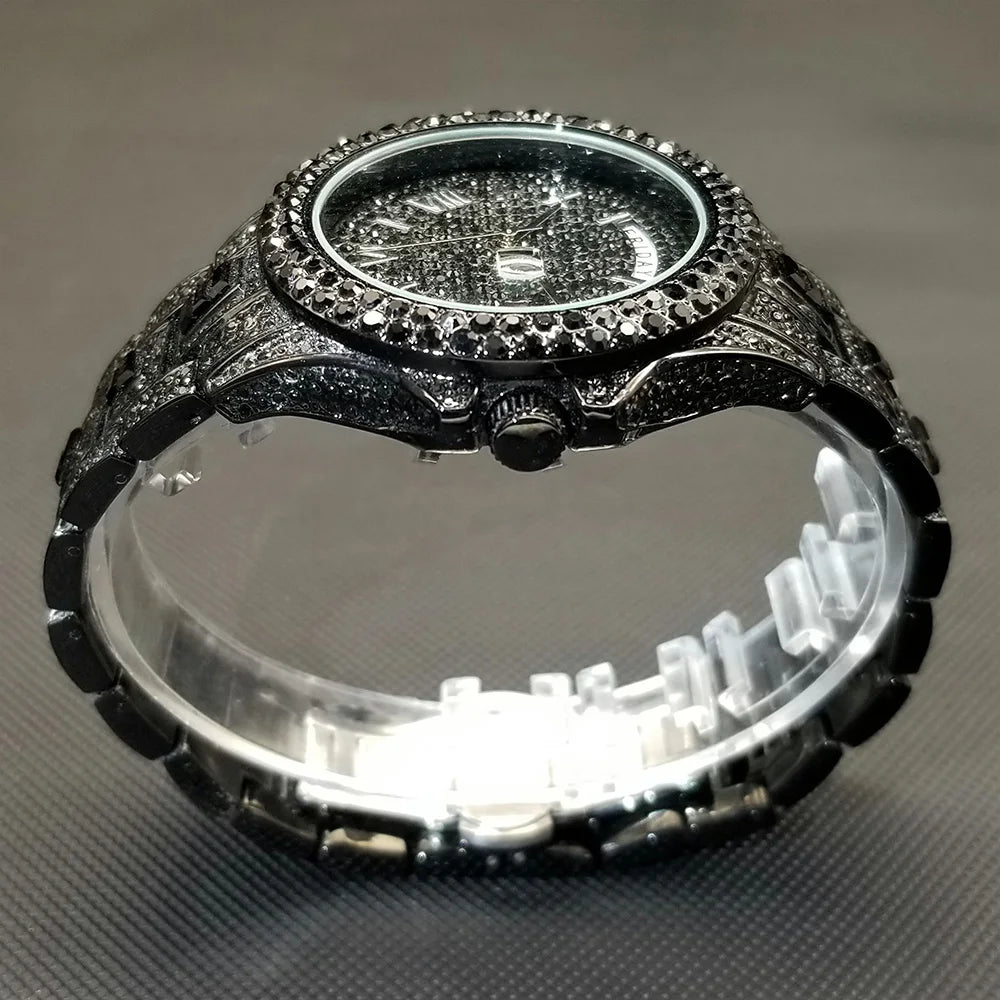 Hombres Lujo Diamante Cuarzo Impermeable