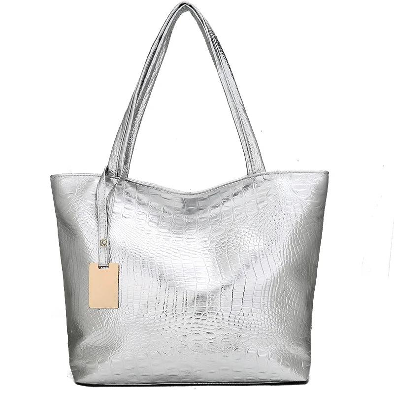 Women Casual Crocodile PU Leather Bag