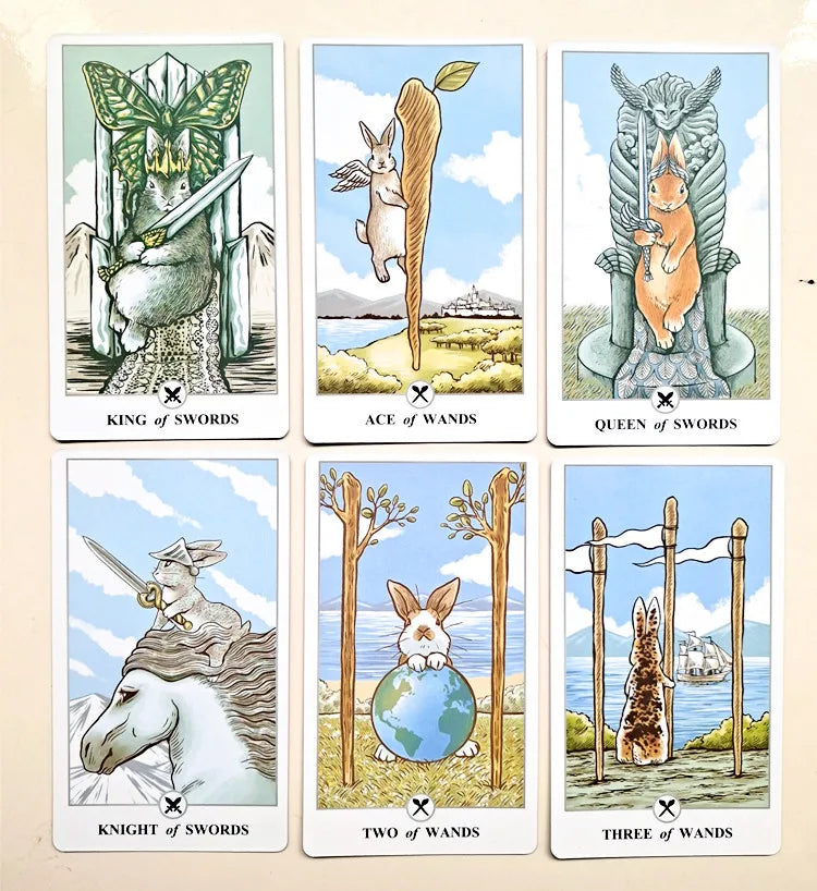 78pcs Lunalapin Rabbit Tarot Cards