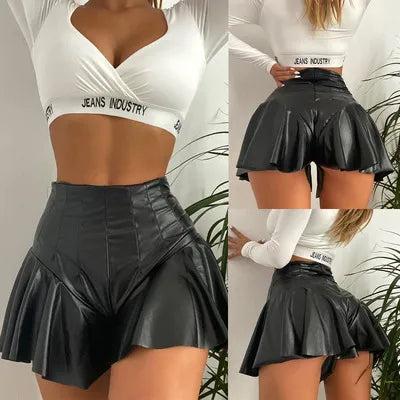 Women Lether Short Skirts