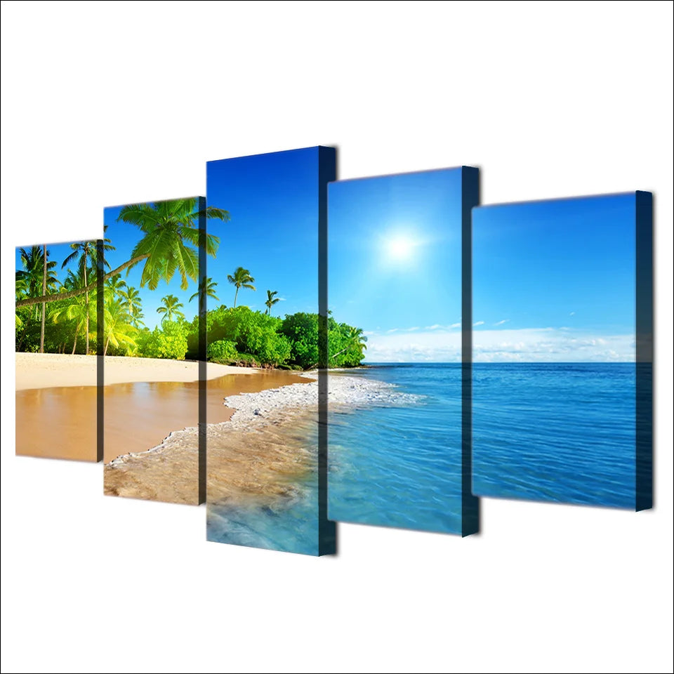 5 Pieces Sea Water Paintings
