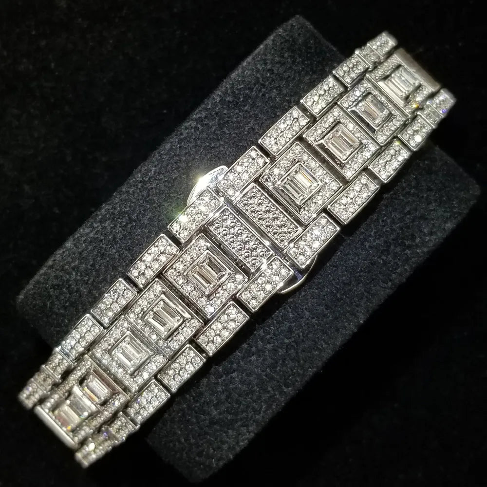 Hombres Lujo Diamante Cuarzo Impermeable