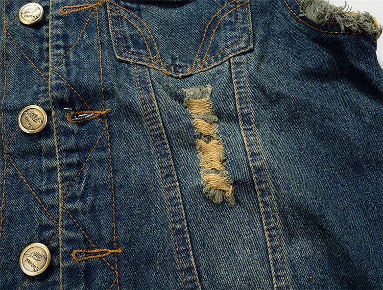 Men Ripped Vest jeans