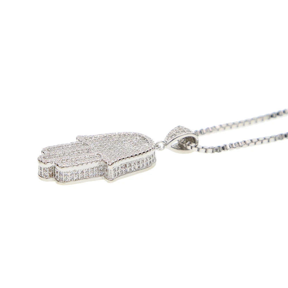 white gold color men necklace - admstore