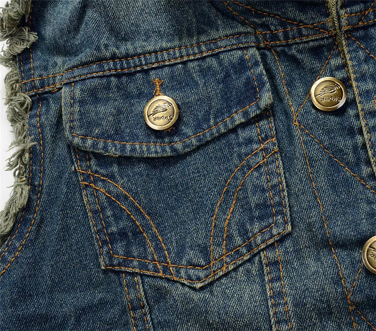 Men Ripped Vest jeans