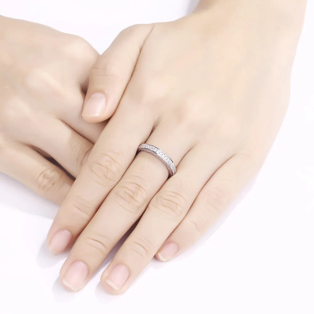 Women 925 Sterling Silver Zircon Ring