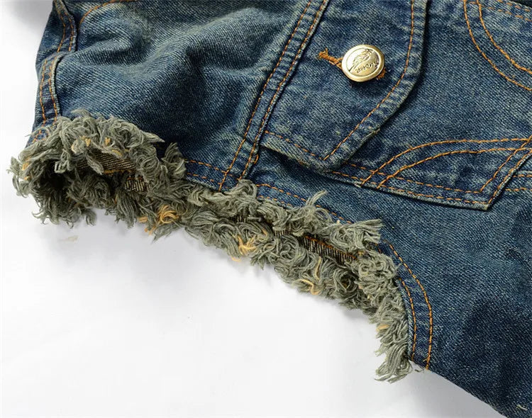Men Ripped Vest jeans
