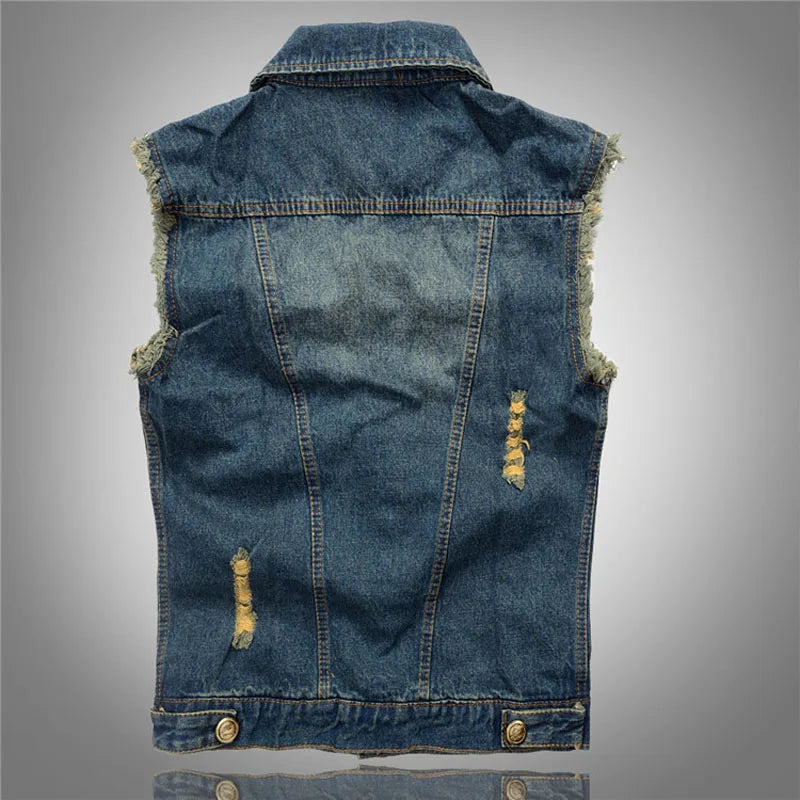 Men Ripped Vest jeans
