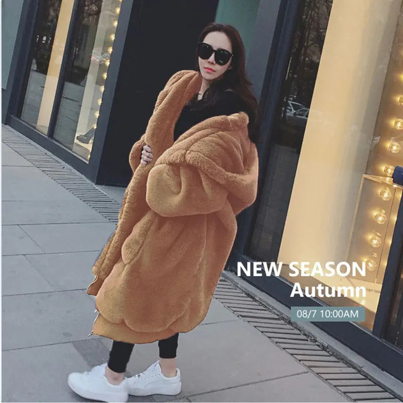 Winter Faux Fur Coat Women - admstore