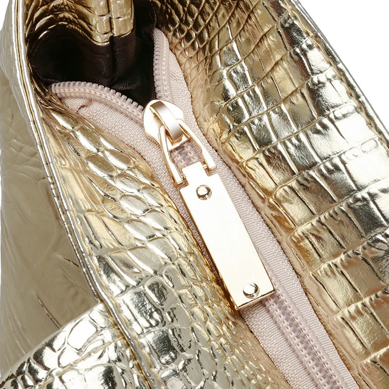 Women Casual Crocodile PU Leather Bag