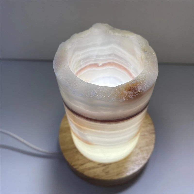 Natural Quartz jade Crystal Lamp