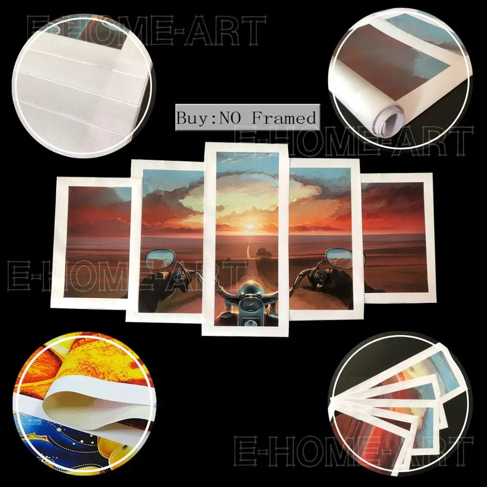 5 Pieces Sea Water Paintings
