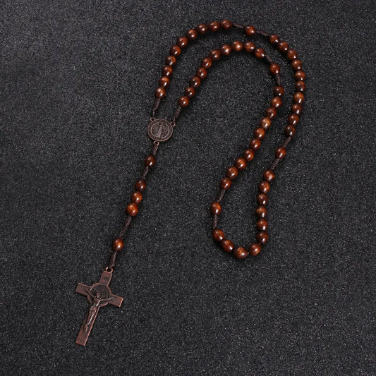 Collana Rosario in legno