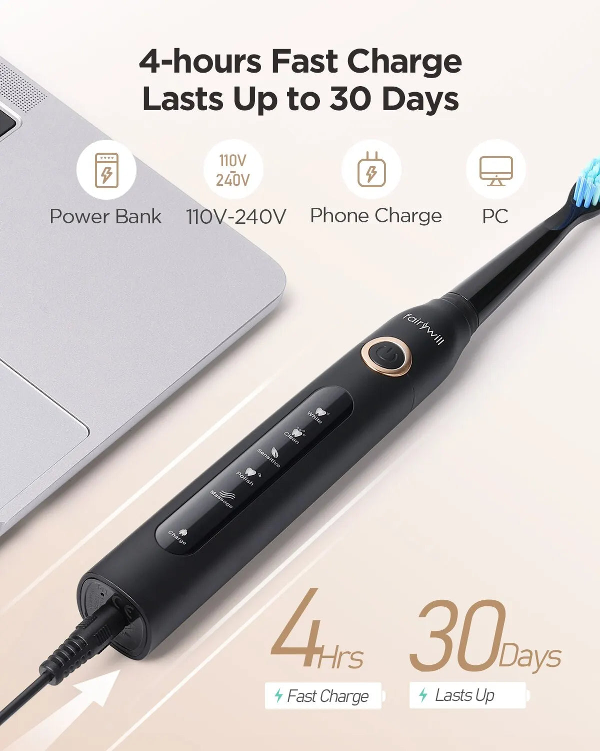 Electric Sonic Toothbrush Rechargeable