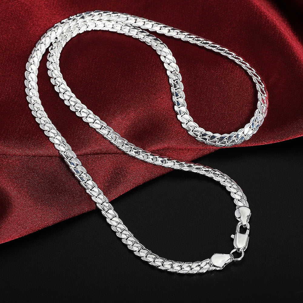 Men Jewelry 925 Sterling Silver Necklace Bracelet