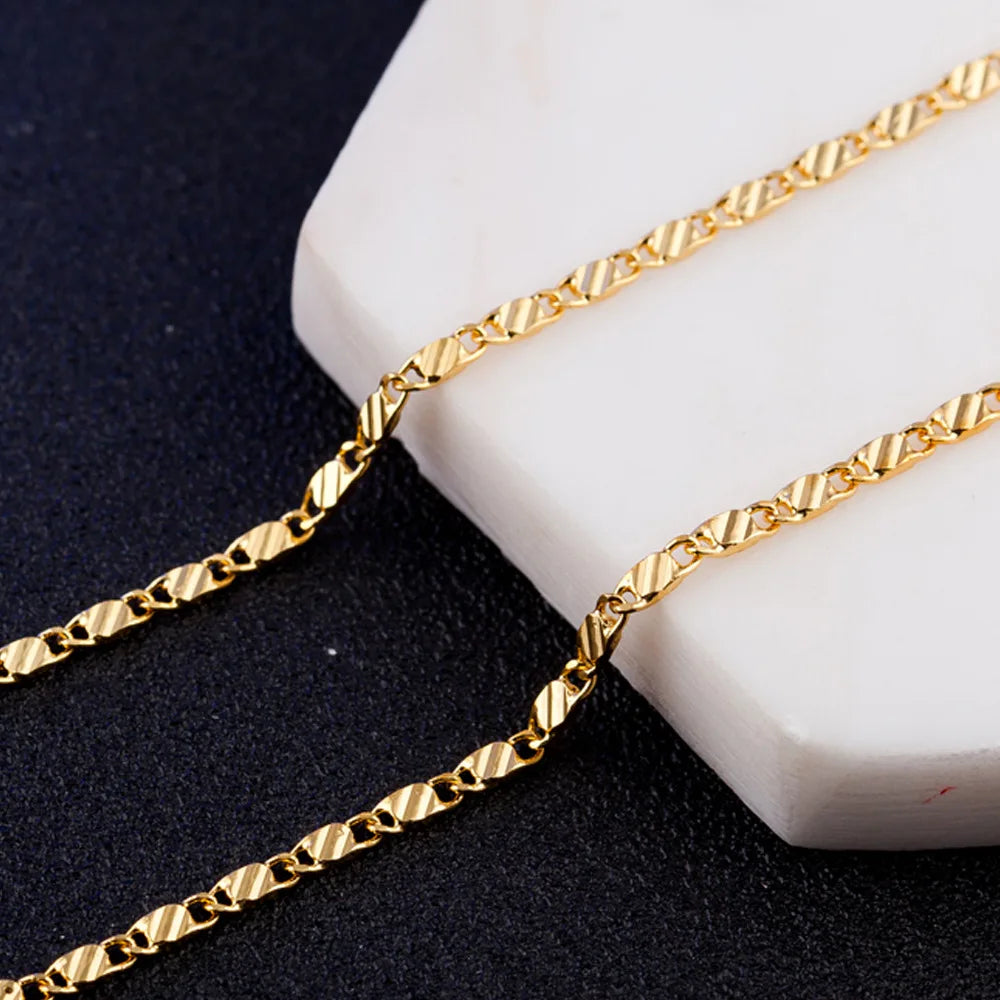 Fashion 18k Gold Silver Necklace