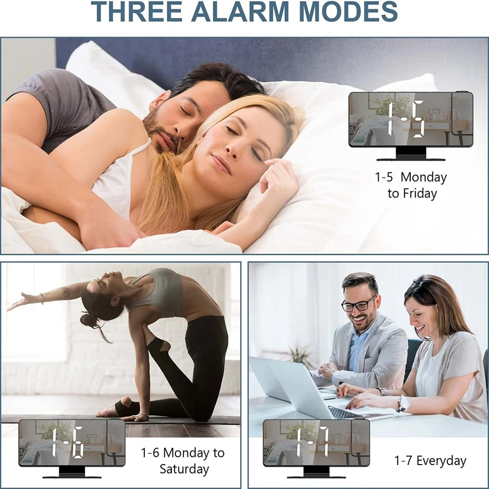 180° Rotation Alarm Clock
