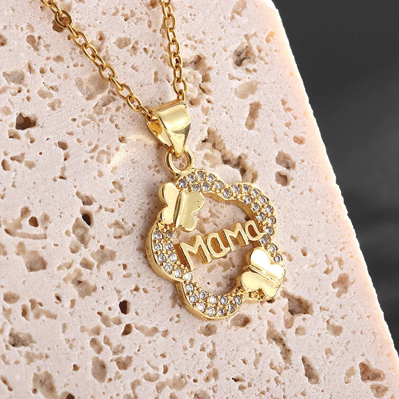 Women Exquisite Zircon Butterfly Necklace