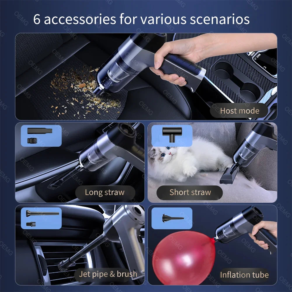 Mini aspirapolvere per auto portatile senza fili