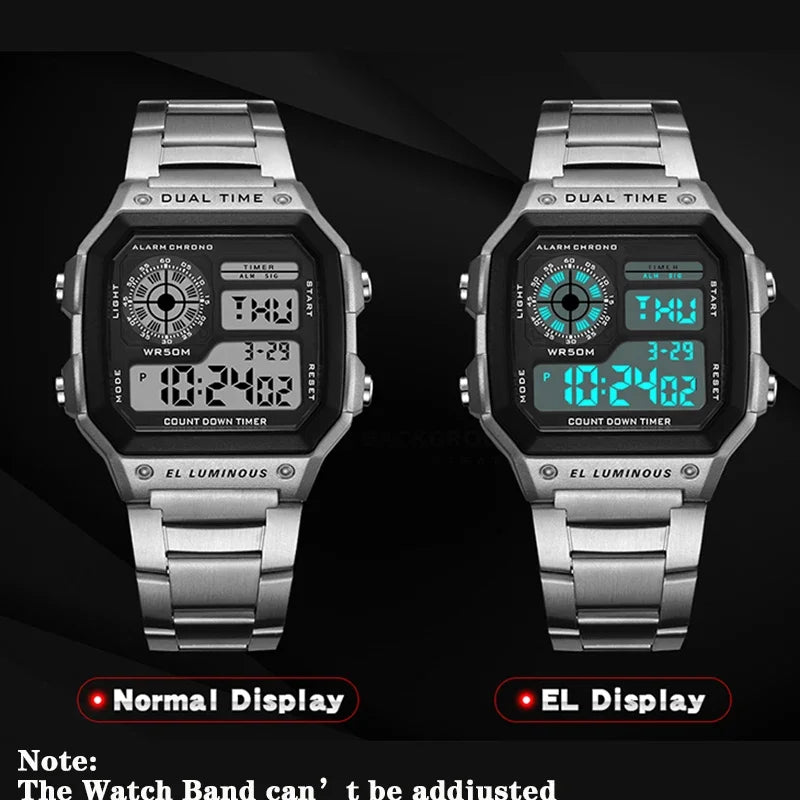 Men Stainless Steel Watch Waterproof