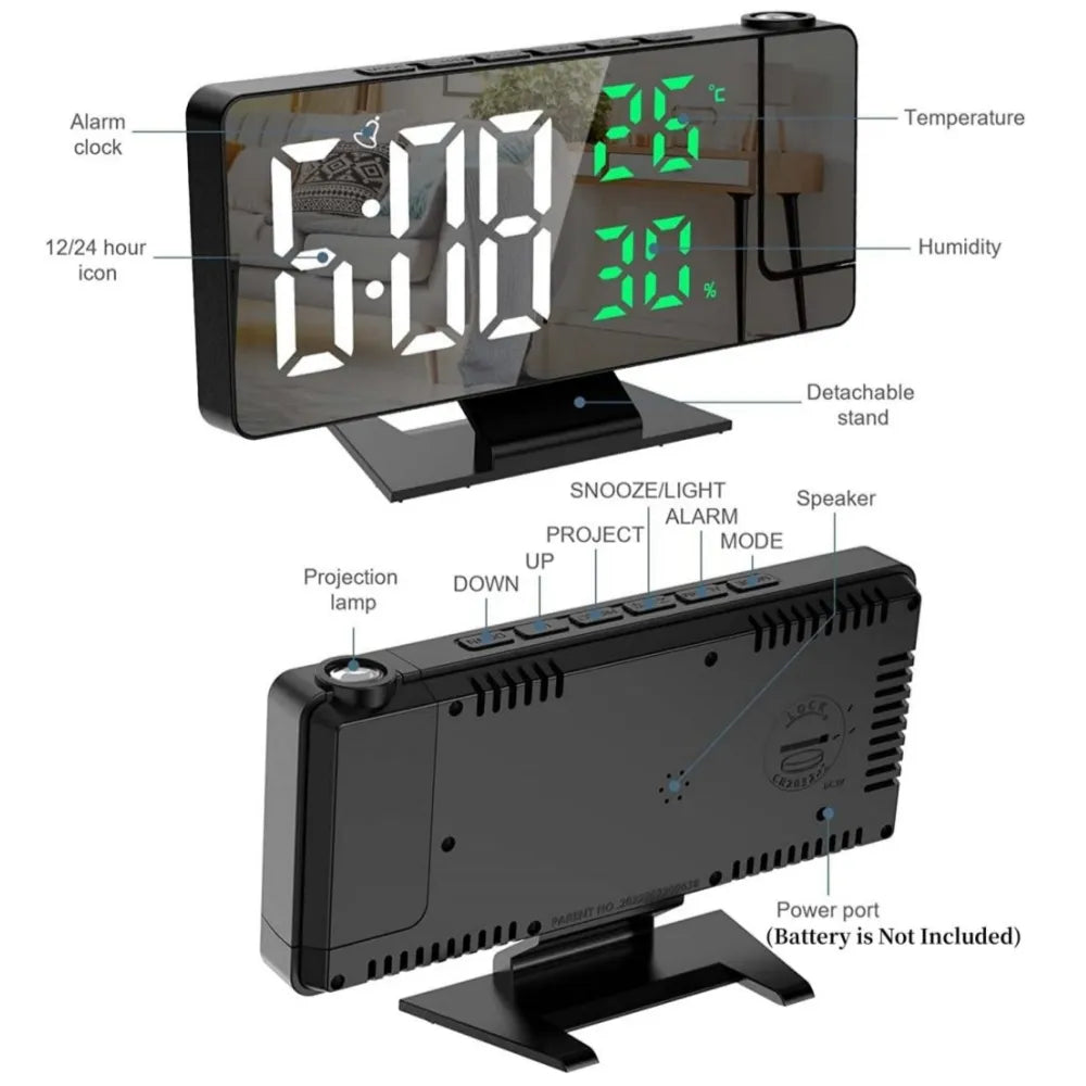 180° Rotation Alarm Clock