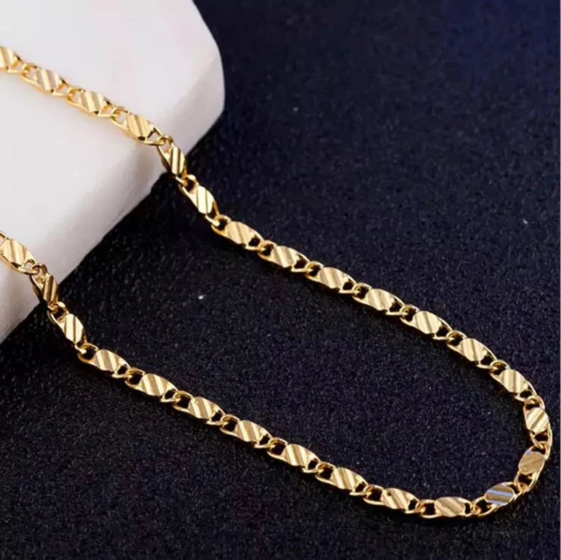 Fashion 18k Gold Silver Necklace
