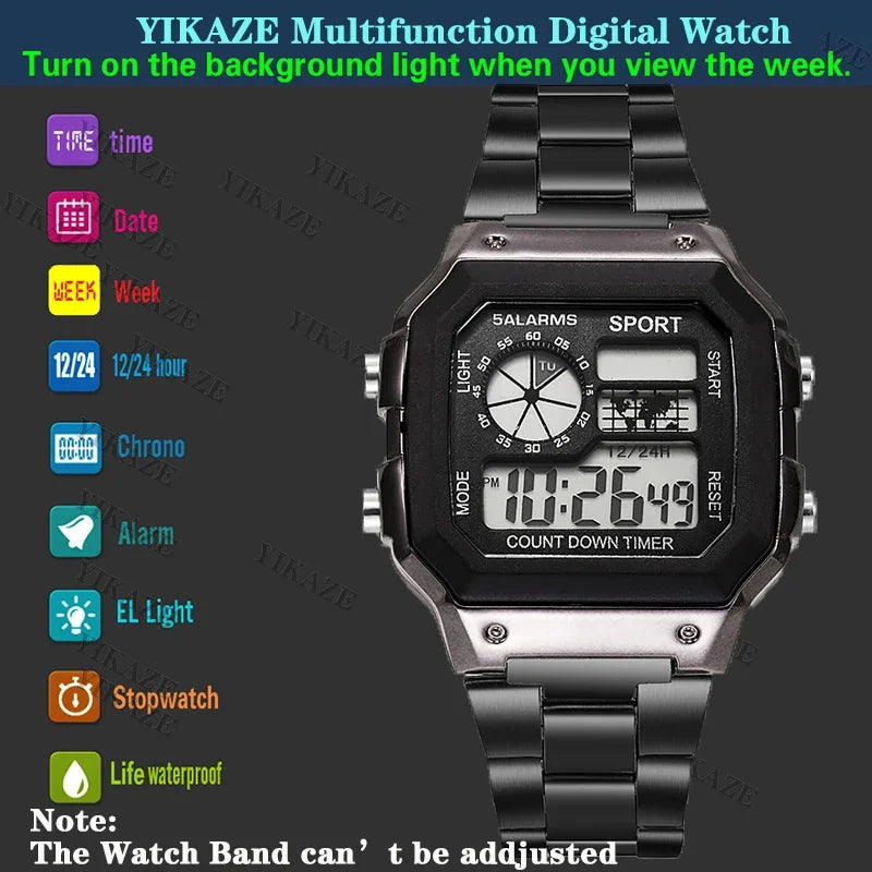 Men Stainless Steel Watch Waterproof