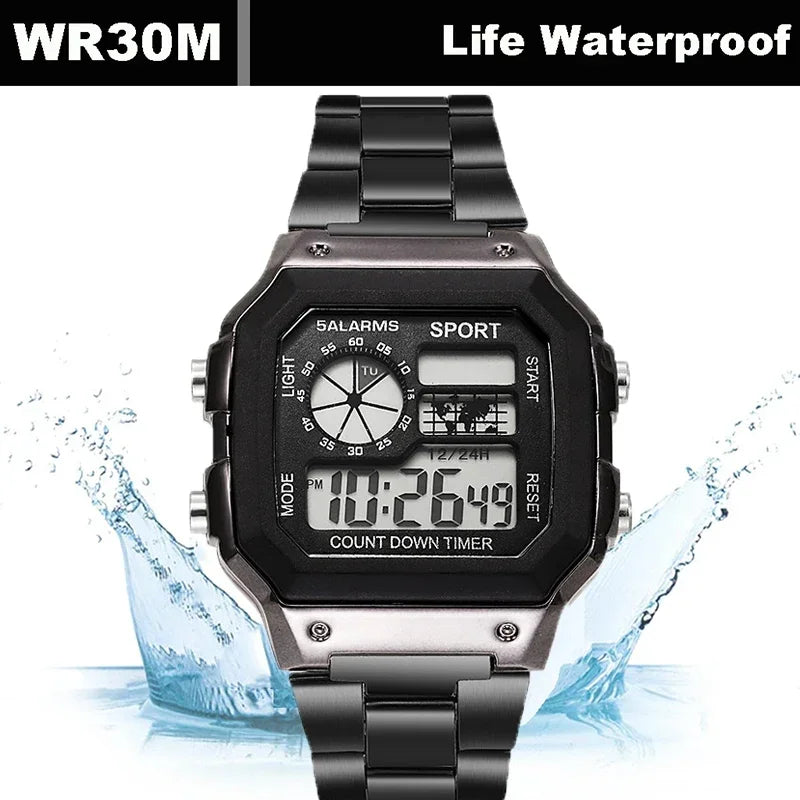 Men Stainless Steel Watch Waterproof