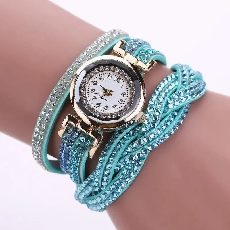 Women Watch Rhinestone Bracelet
