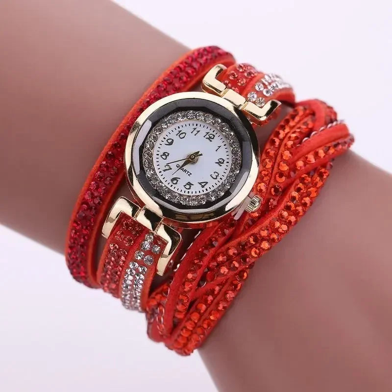 Women Watch Rhinestone Bracelet