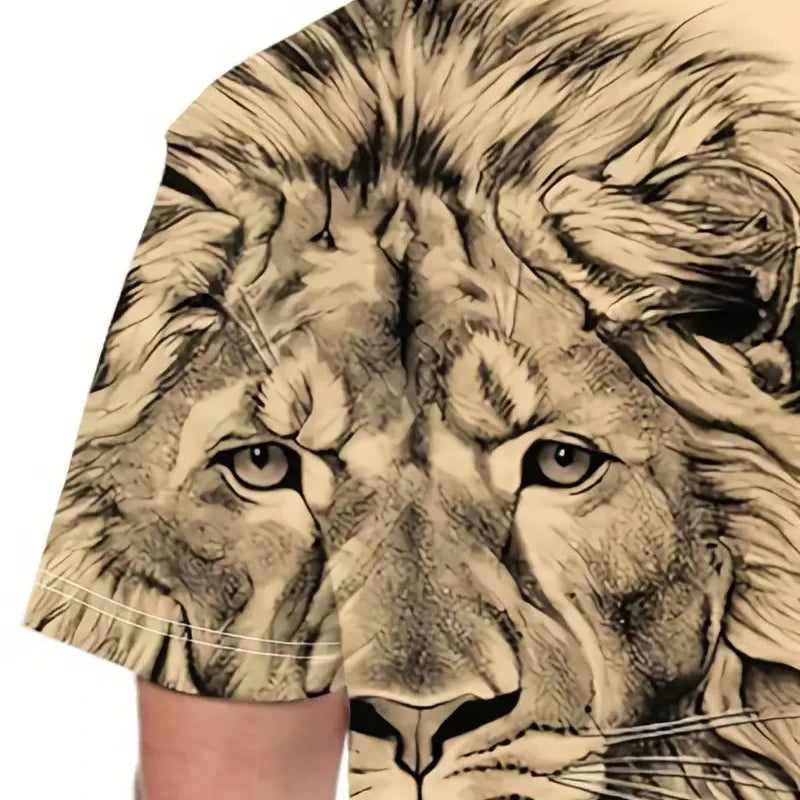 Men Lion Stretch T-shirt