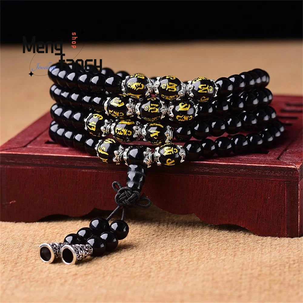 Necklace Obsidian Tiger Eye Stone Unisex - admstore