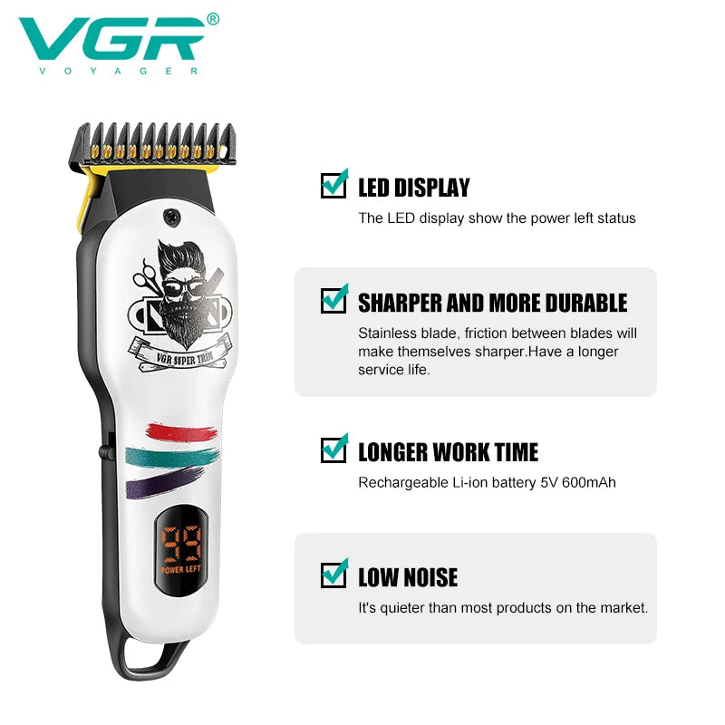 Professional Cordless VGR V-971 Barber Clipper