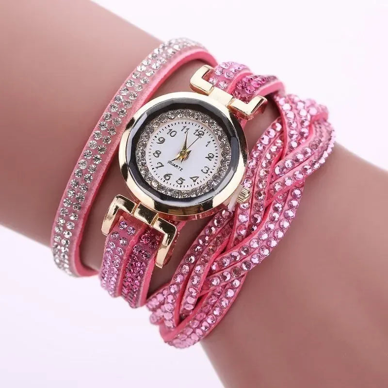 Women Watch Rhinestone Bracelet