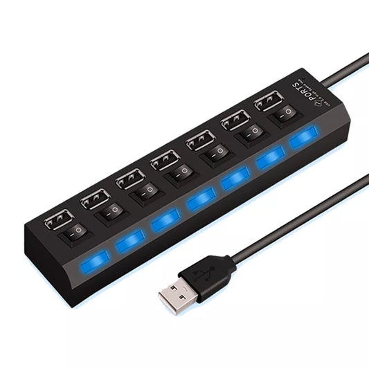 Splitter multi USB con espansore adattatore HUB USB 2.0 a 4/7 porte ad alta velocità