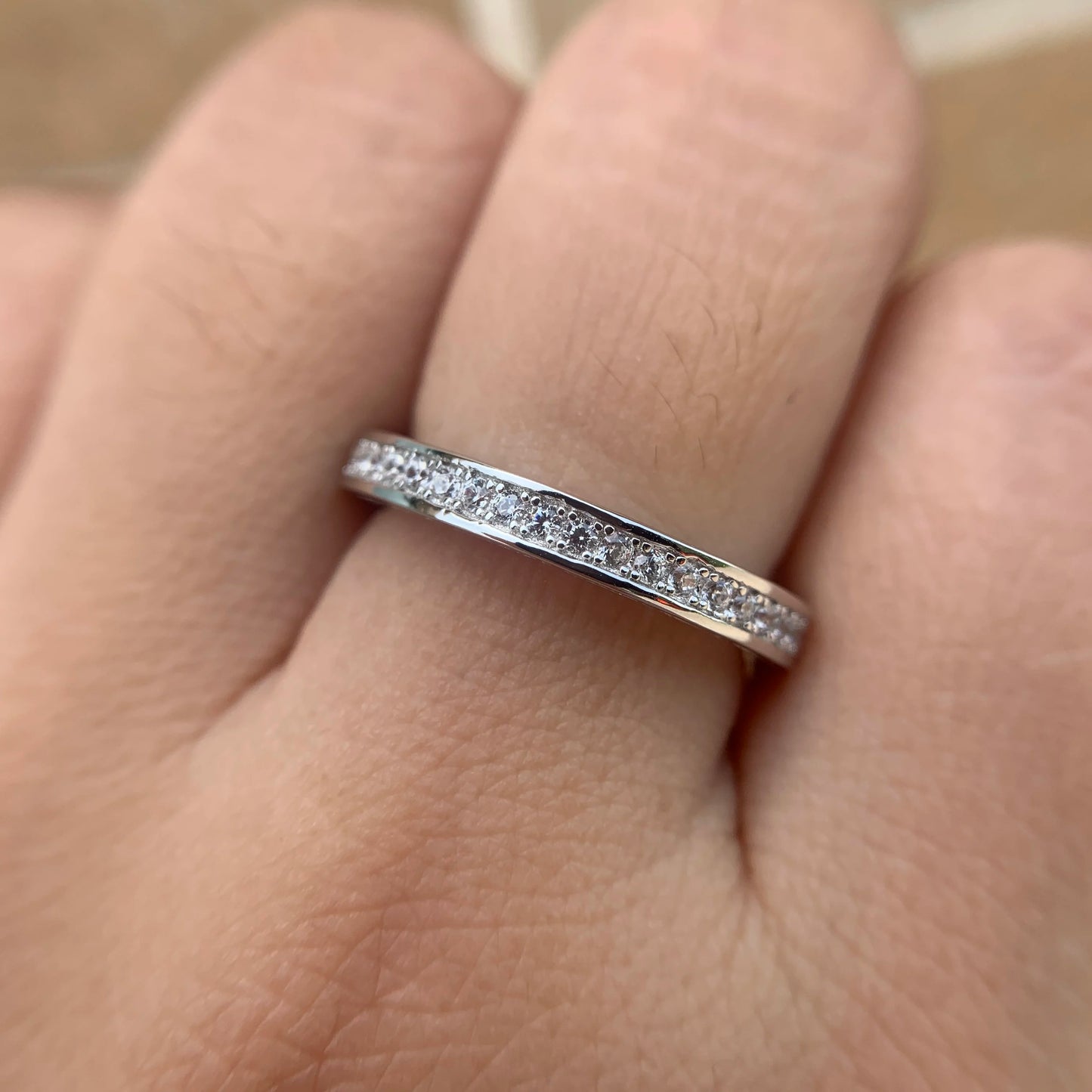 Women 925 Sterling Silver Zircon Ring