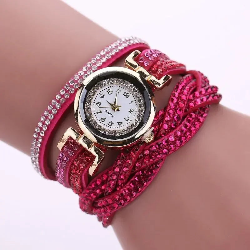 Women Watch Rhinestone Bracelet