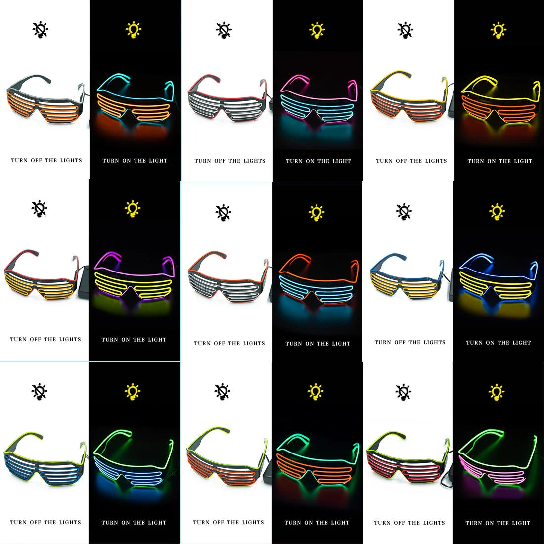 Unisex Sunglasses Flashing Light