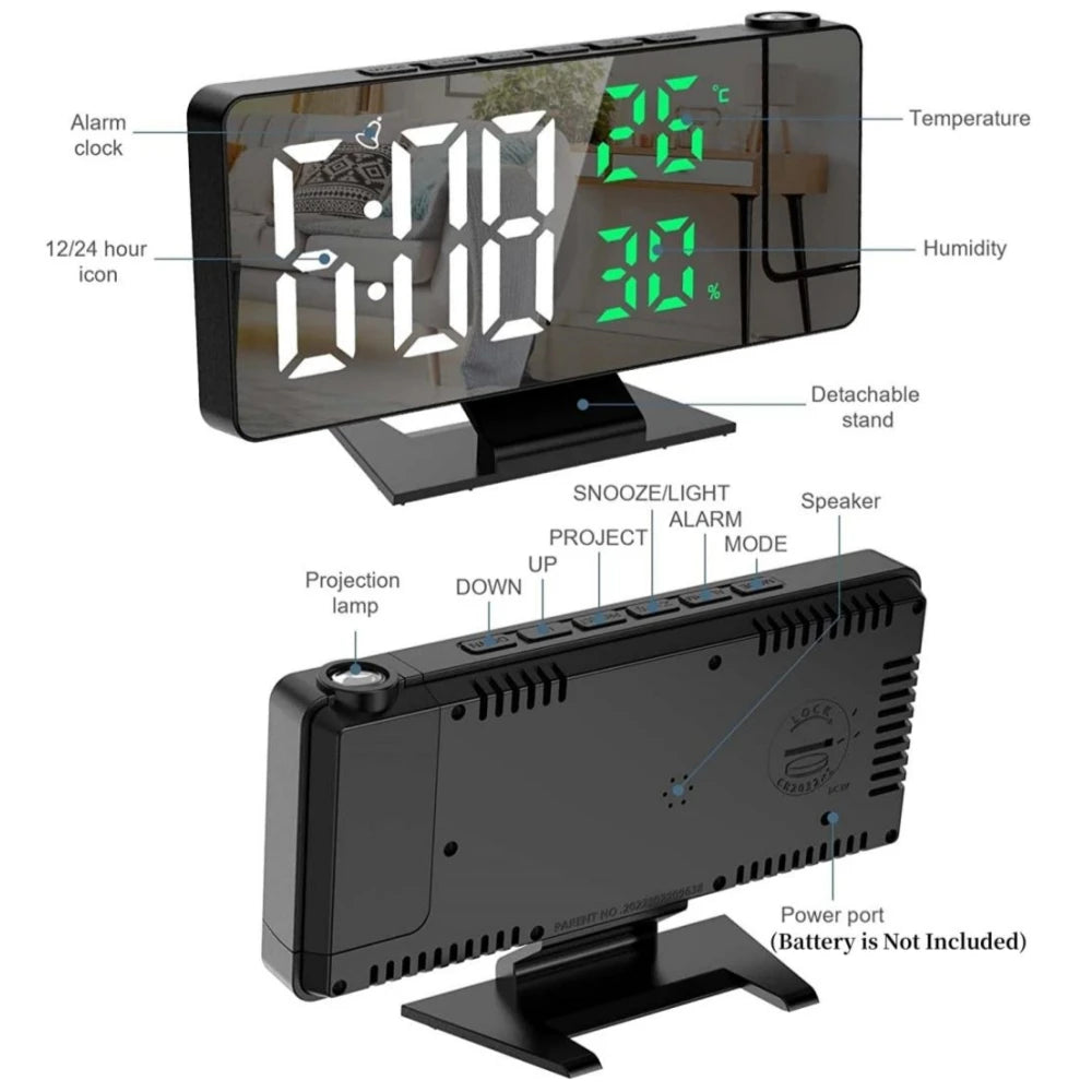 180° Rotation Alarm Clock