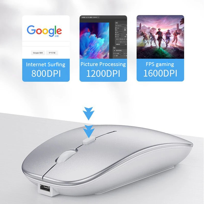 Bluetooth 5.0 Wireless Slim Mouse