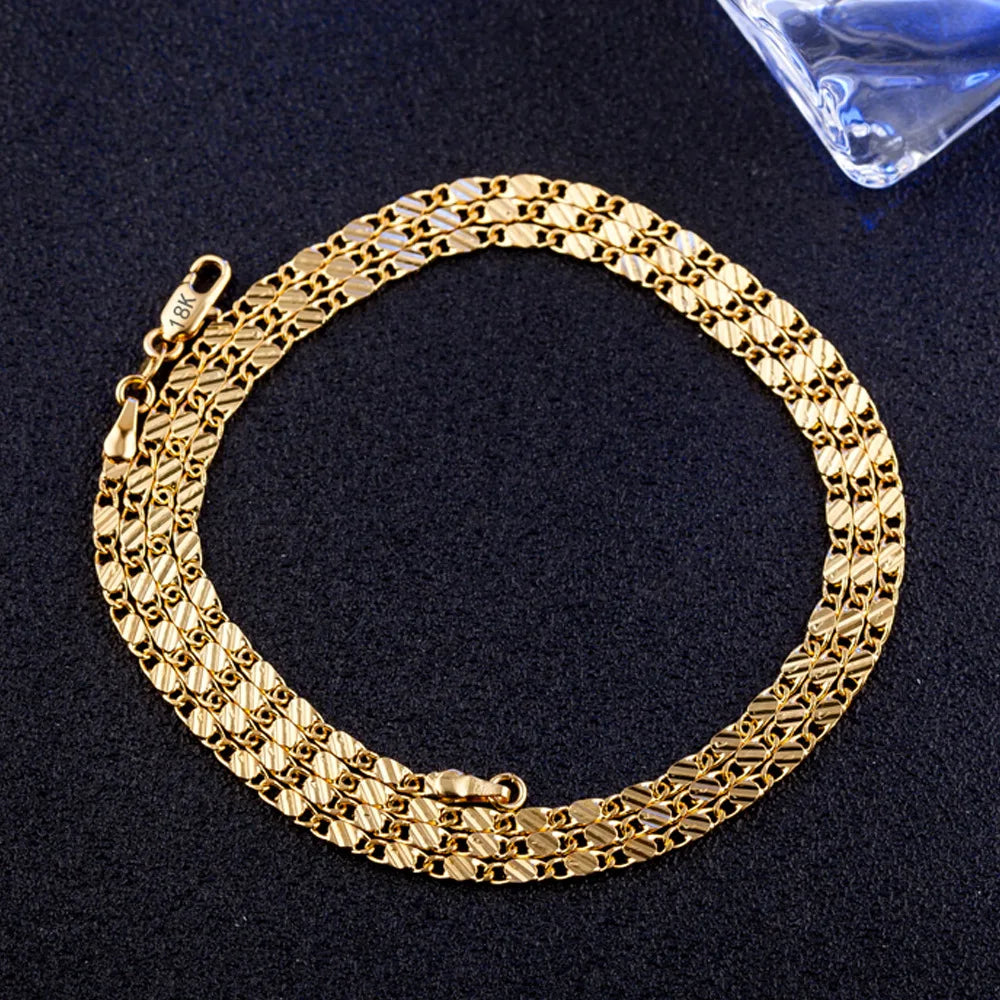 Fashion 18k Gold Silver Necklace